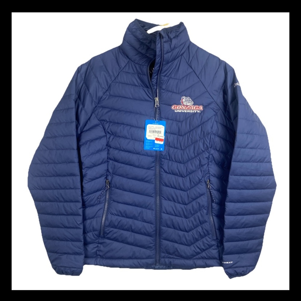 Columbia Gonzaga University Puffer Jacket women’s medium powder lite collegiate